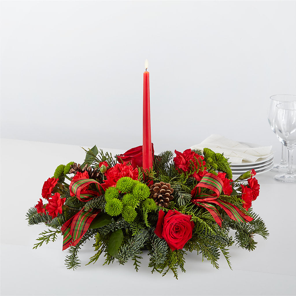 By the Candlelight Centerpiece – Charming Petals, Dracut MA