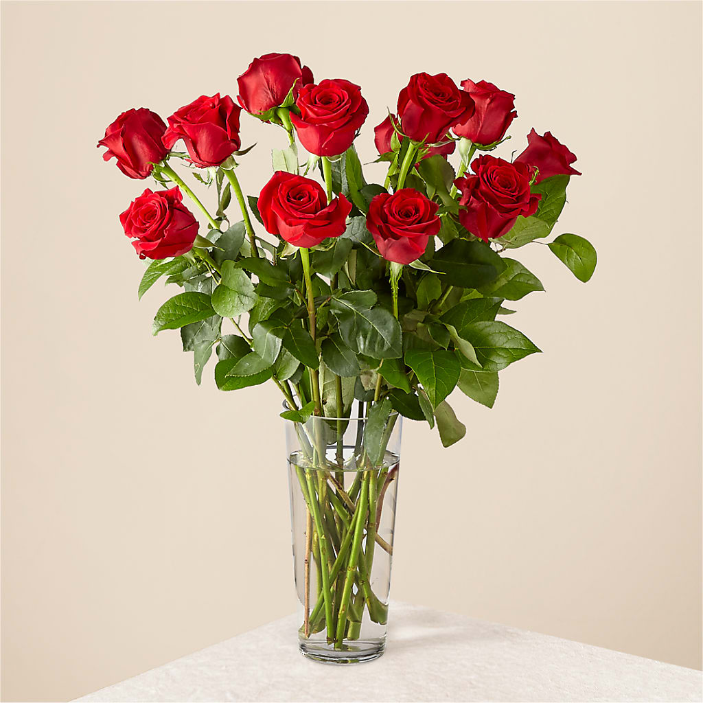 Long Stem Red Rose Bouquet – Charming Petals, Dracut MA