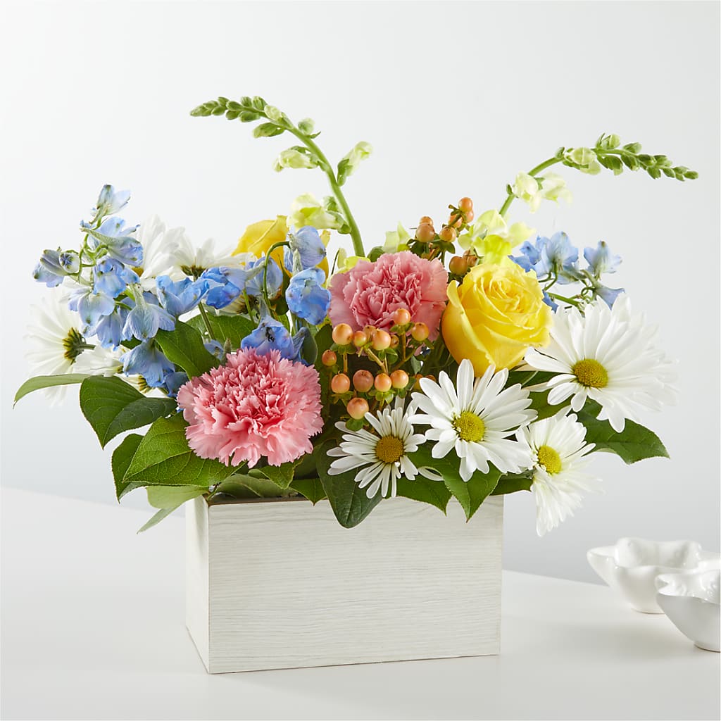 Sun Salutation Box Bouquet – Charming Petals, Dracut MA