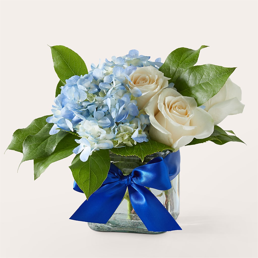 Sky Blue Delight Bouquet – Charming Petals, Dracut MA