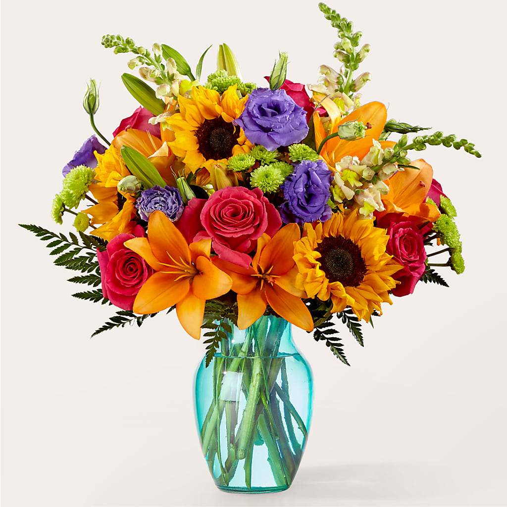 Double Rainbow Bouquet – Charming Petals, Dracut MA
