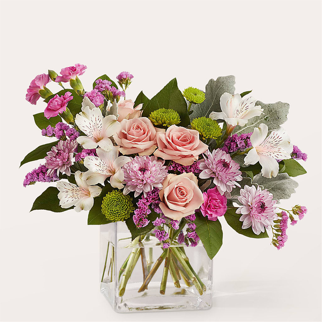 Pink Suede Bouquet – Charming Petals, Dracut MA