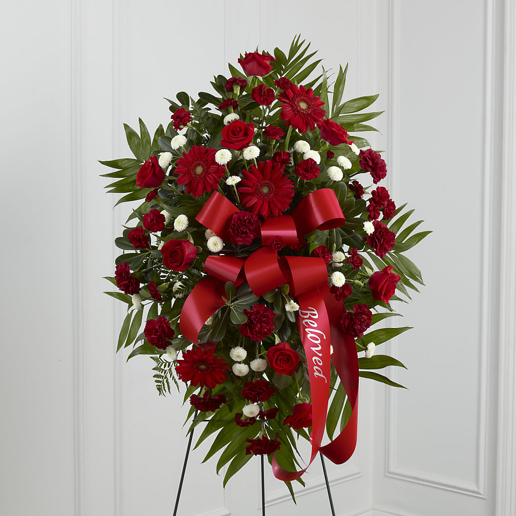 Treasured Memories Standing Spray – Charming Petals, Dracut MA