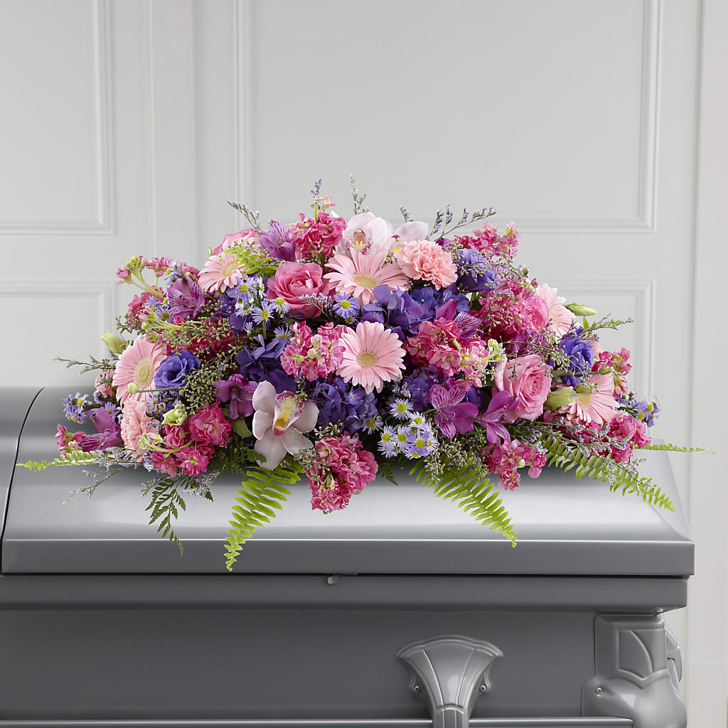 Glorious Garden Casket Spray – Charming Petals, Dracut MA