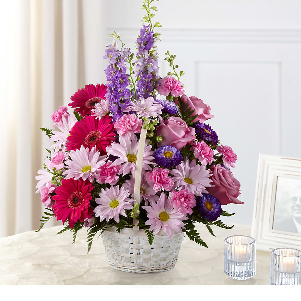 Pastel Peace Basket – Charming Petals, Dracut MA