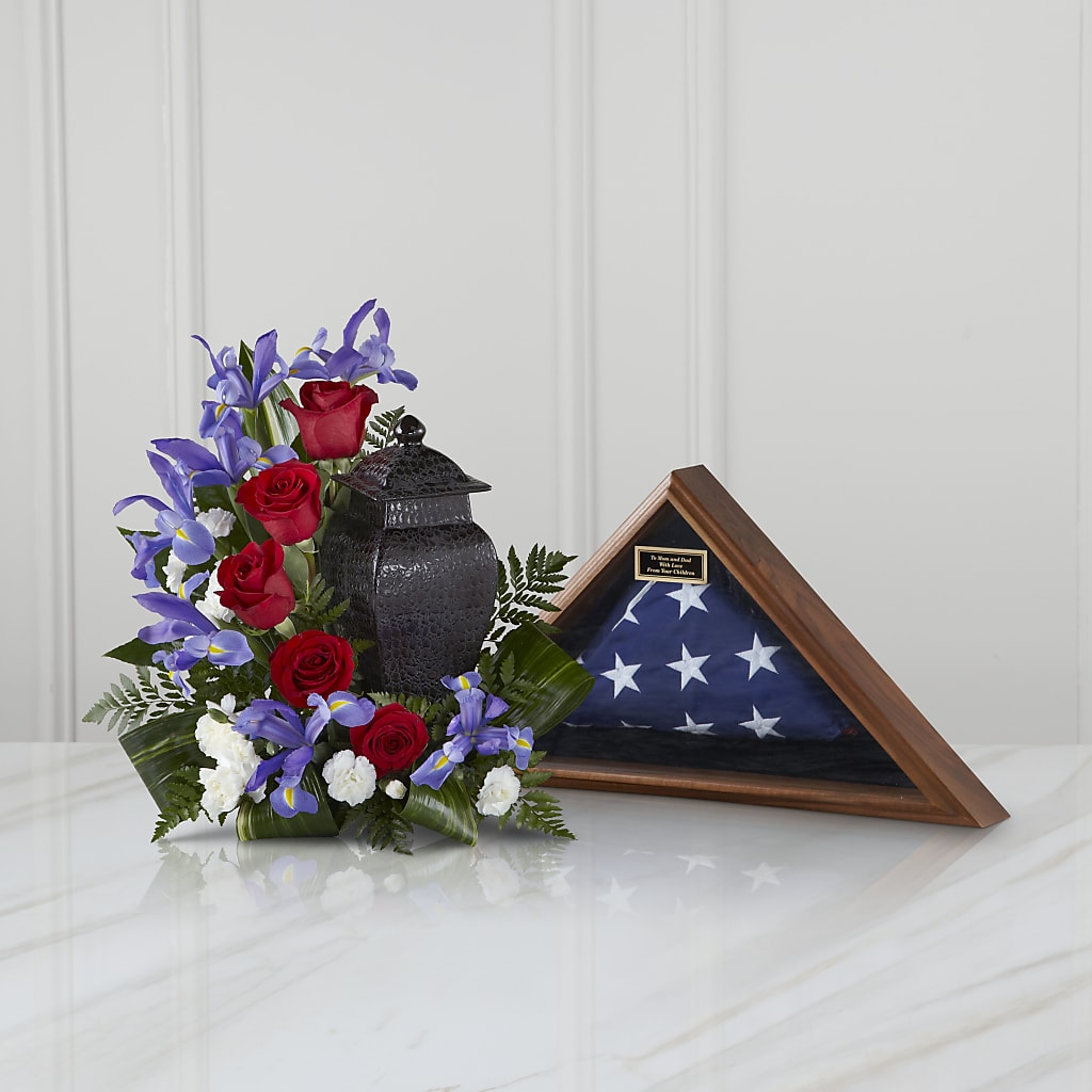 Patriotic Tribute Arrangement – Charming Petals, Dracut MA