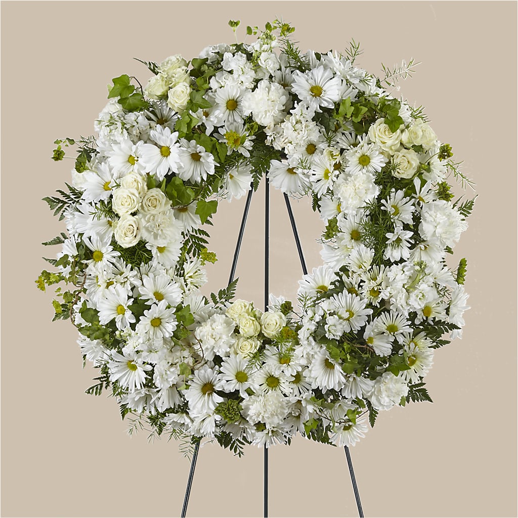 Faithful Wishes Wreath – Charming Petals, Dracut MA
