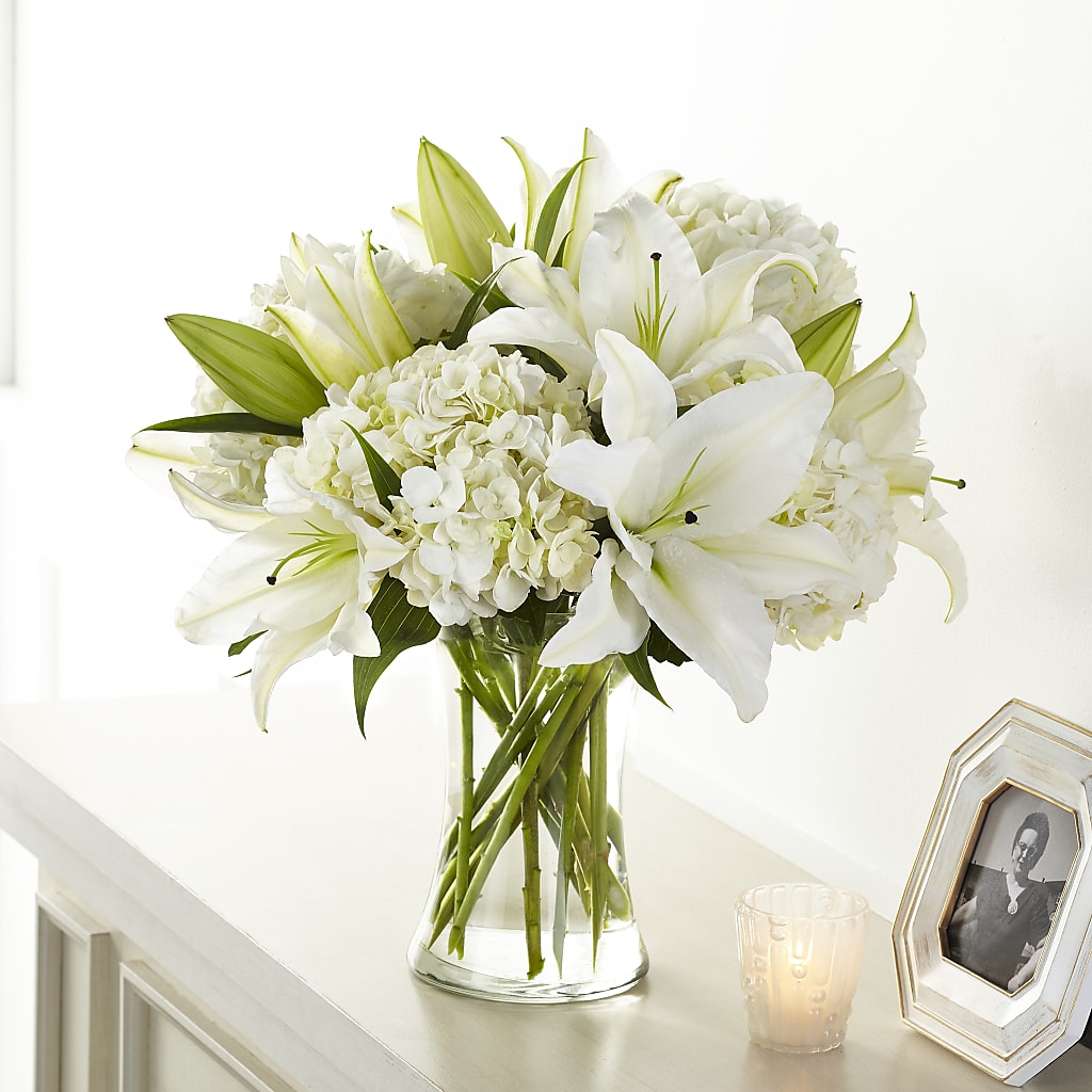 Compassionate Lily Bouquet – Charming Petals, Dracut MA