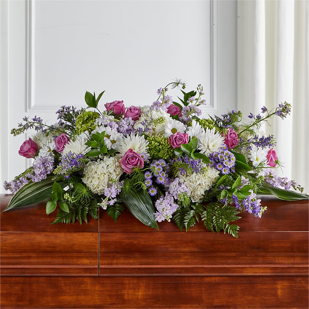 Meadows of Serenity Casket Spray – Charming Petals, Dracut MA
