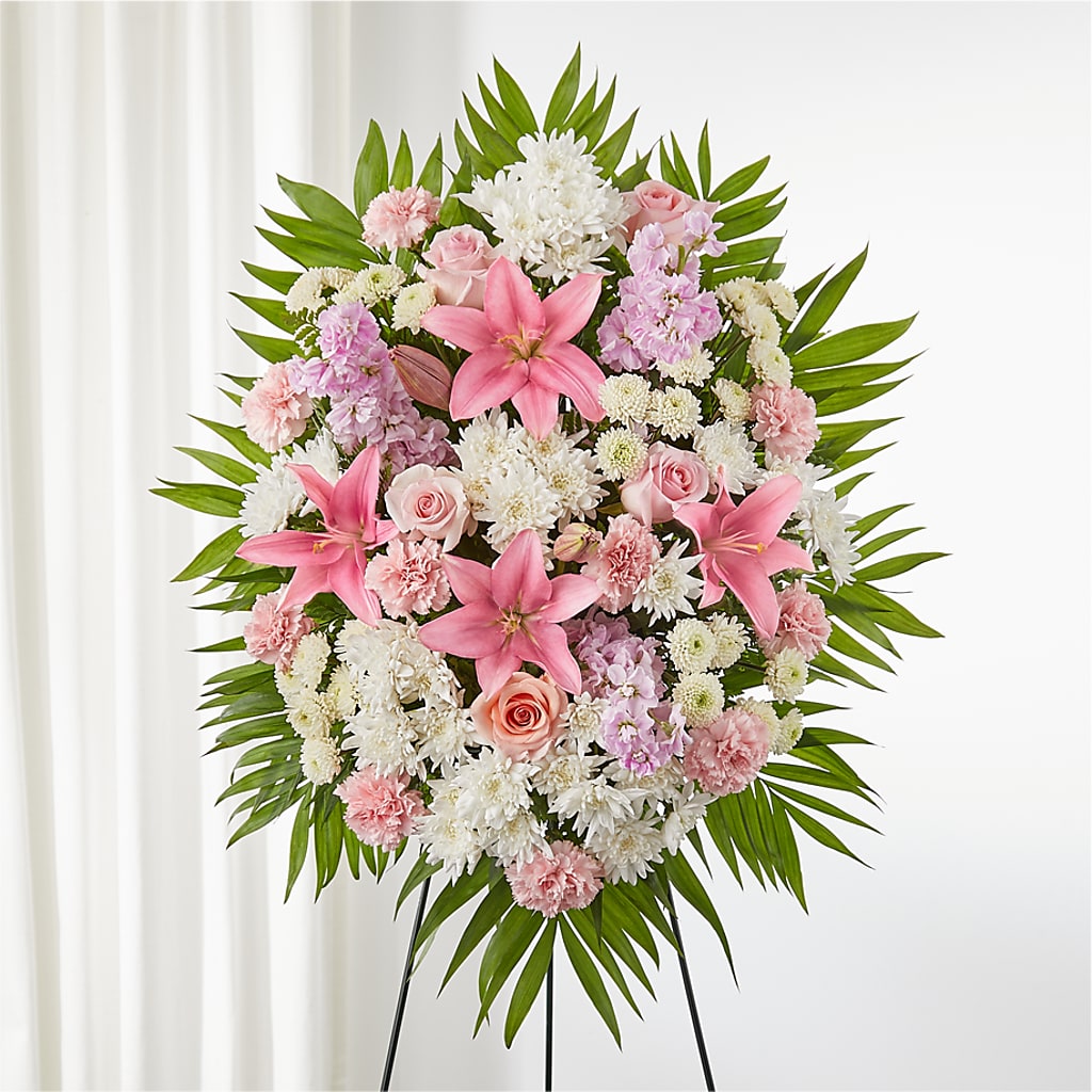 Offering Solace Standing Spray – Charming Petals, Dracut MA