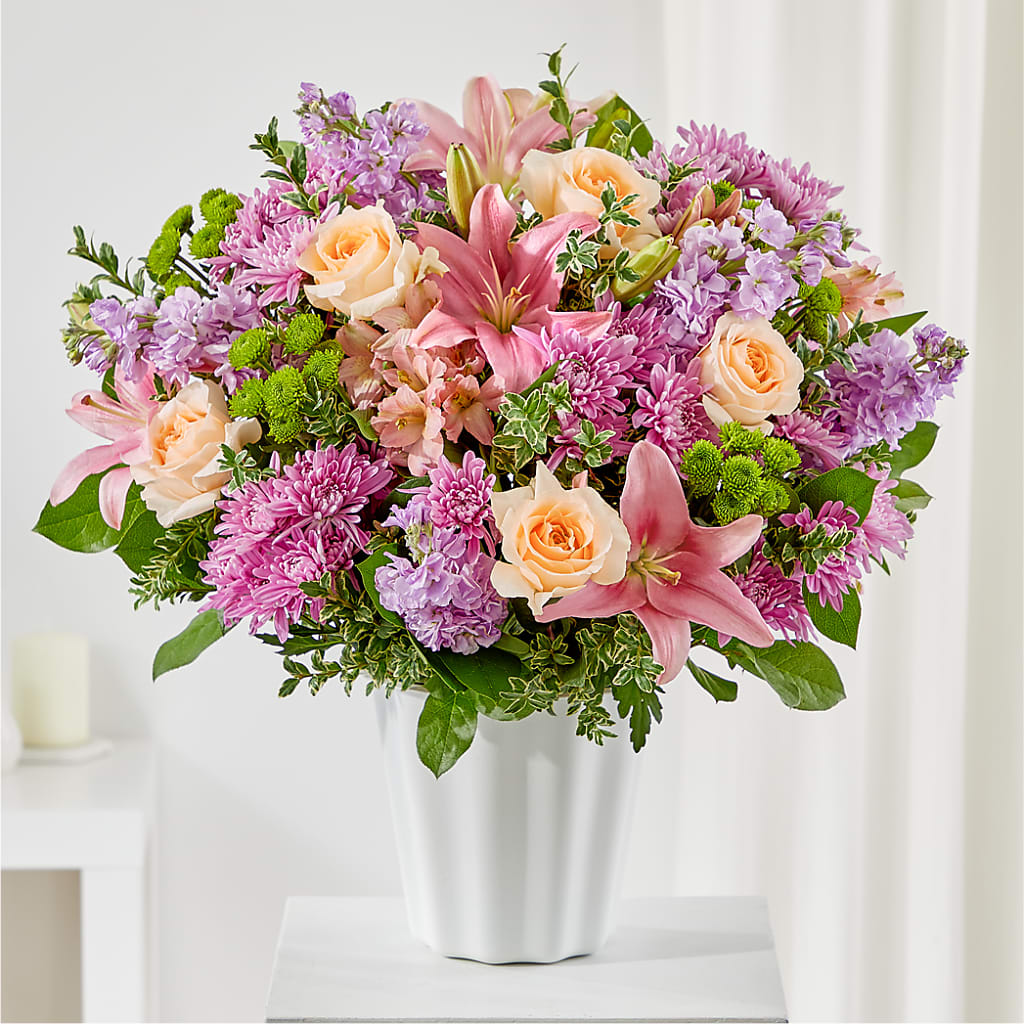 Supportive Embrace Tabletop Basket – Charming Petals, Dracut MA
