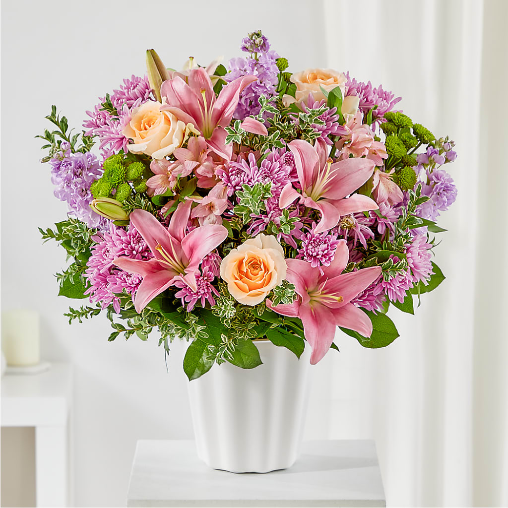 Supportive Embrace Tabletop Basket – Charming Petals, Dracut MA