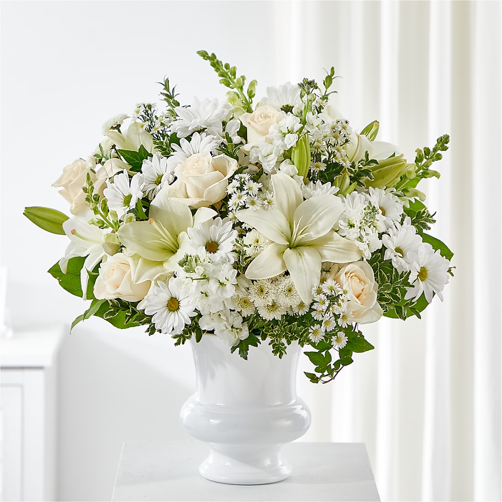 Uplifting Urn Arrangement – Charming Petals, Dracut MA