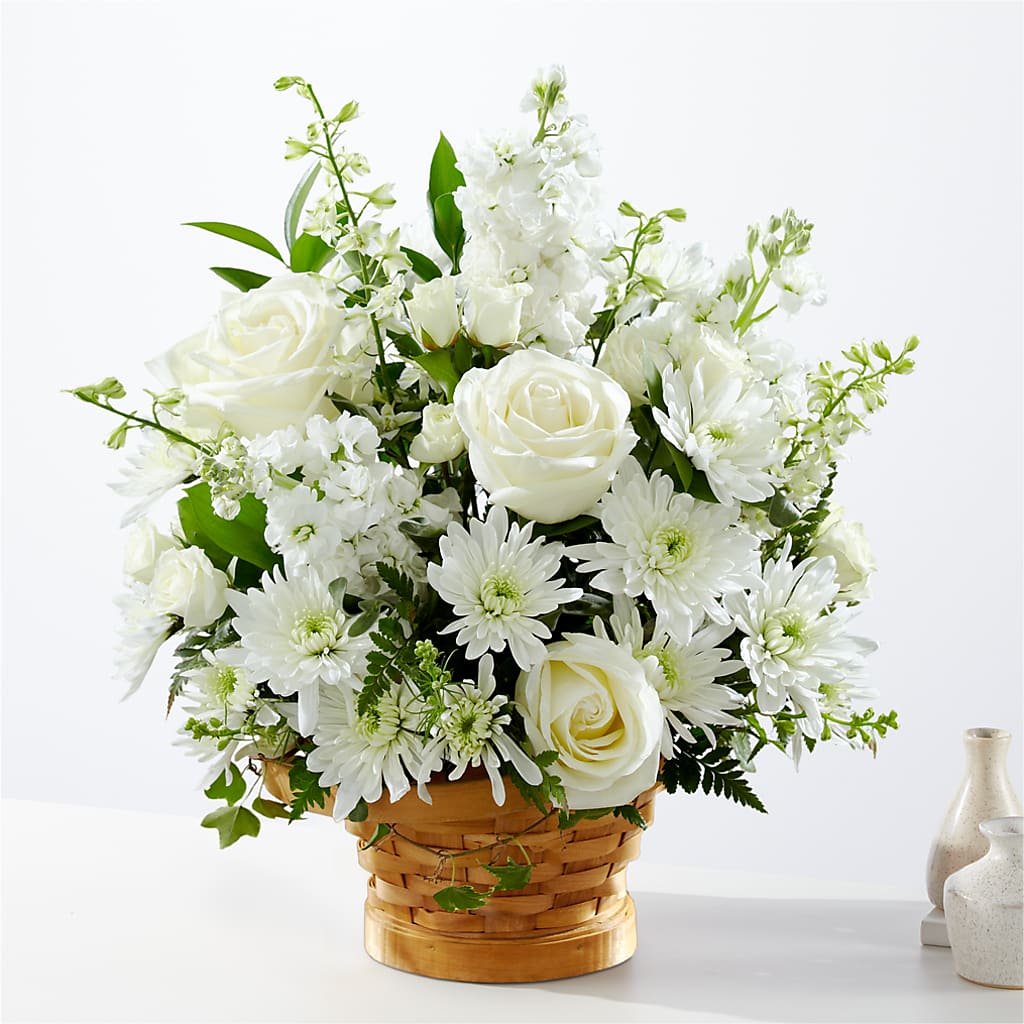 Heartfelt Condolences Arrangement – Charming Petals, Dracut MA