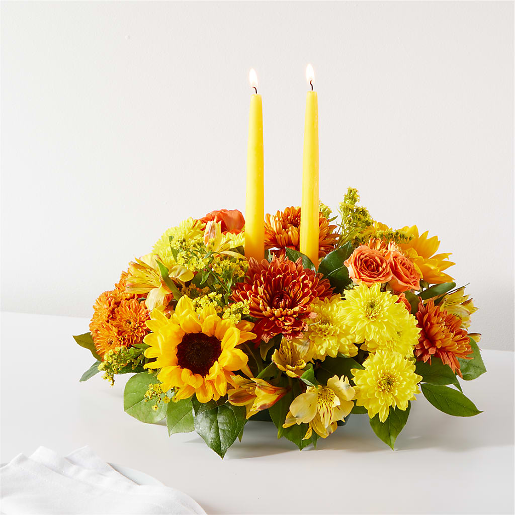 Autumn Harmony Centerpiece – Charming Petals, Dracut MA