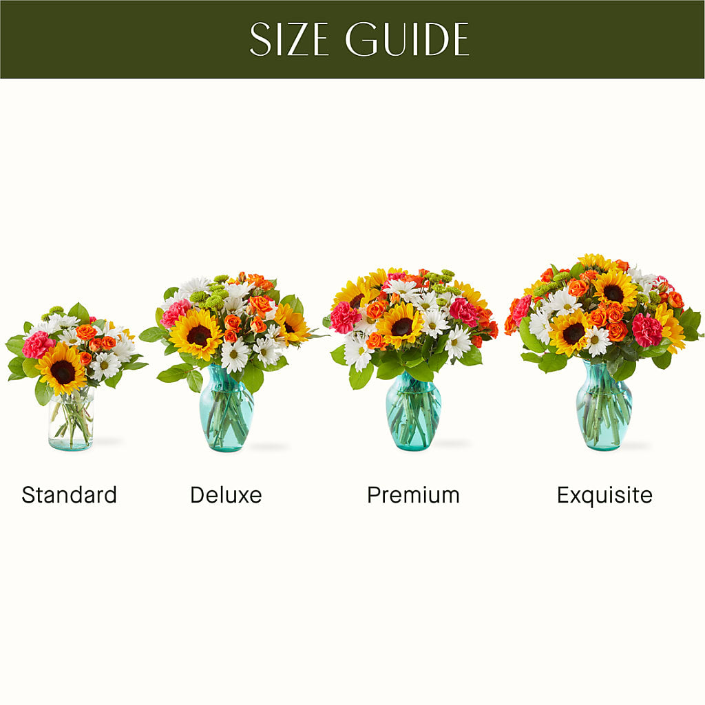 Sun-drenched Blooms Bouquet – Charming Petals, Dracut MA
