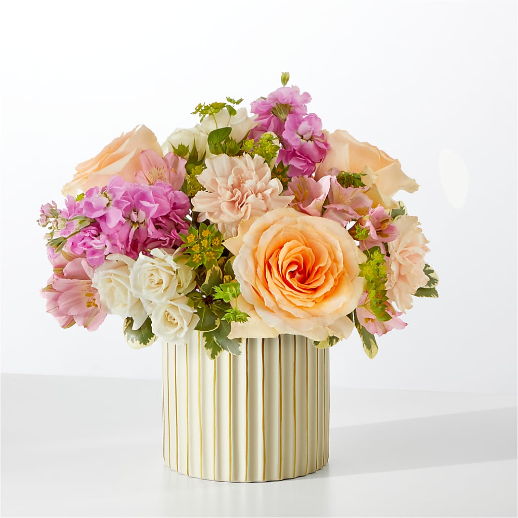 Paradise Bouquet with Ivory Vase – Charming Petals, Dracut MA