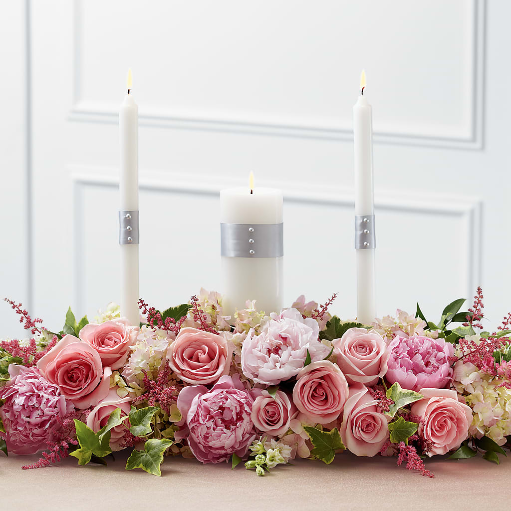 Worldwide Romance Unity Candle Arrangement – Charming Petals, Dracut MA