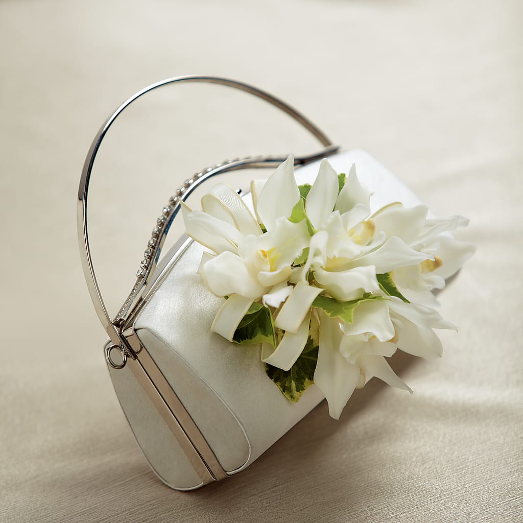 White Purse Decor – Charming Petals, Dracut MA