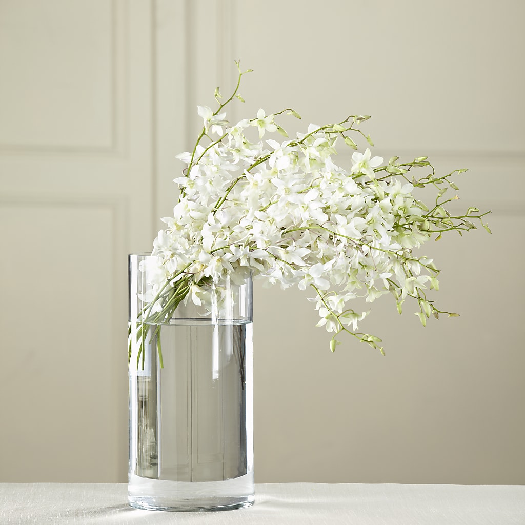 White Dendrobium Bouquet – Charming Petals, Dracut MA