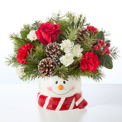 Jolly Snowman Bouquet –  Charming Petals, Dracut MA