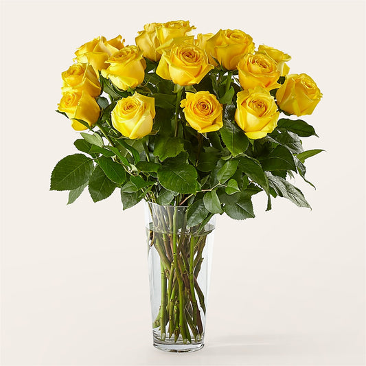 Long Stem Yellow Rose Bouquet – CHARMING PETALS, Dracut MA