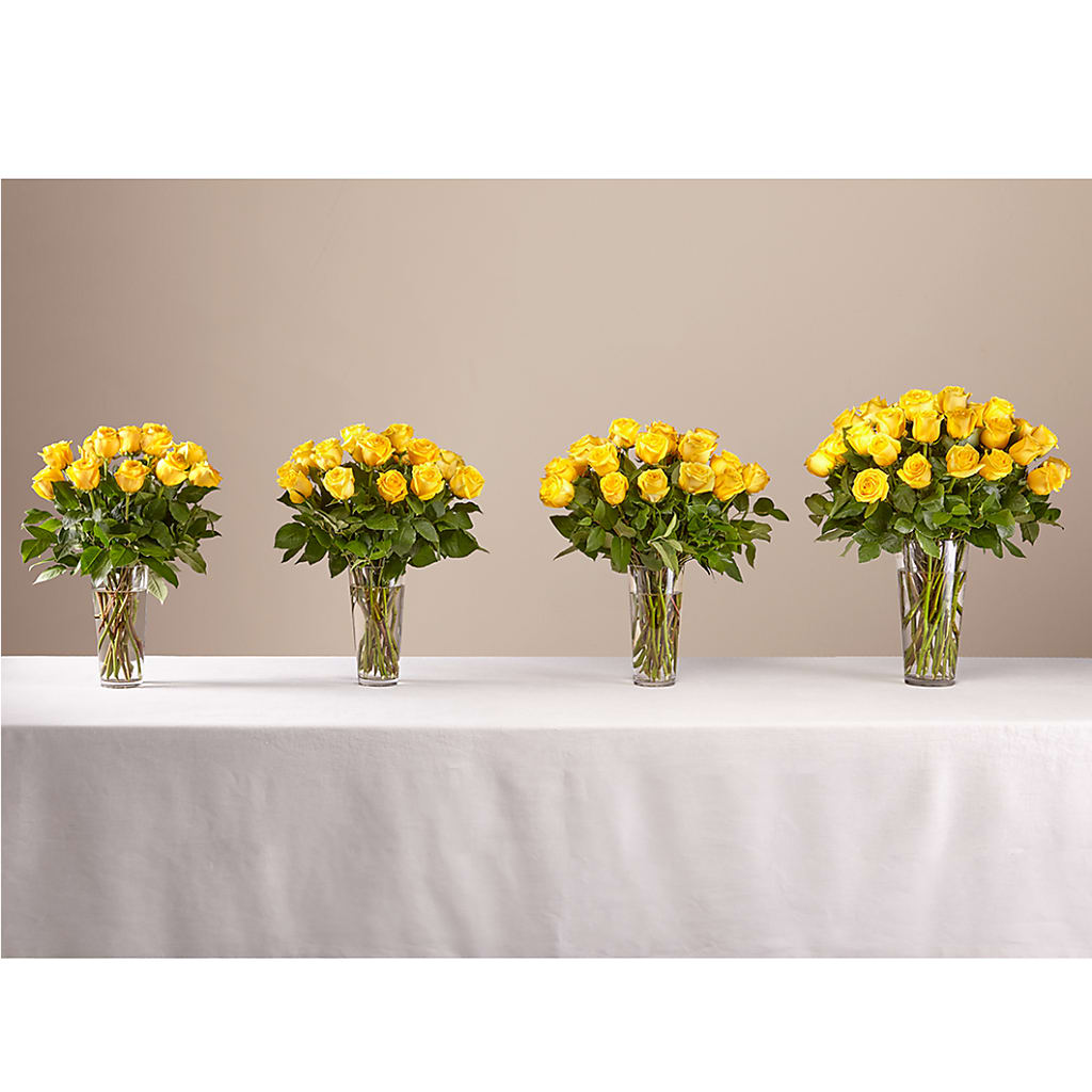 Long Stem Yellow Rose Bouquet –  Charming Petals, Dracut MA