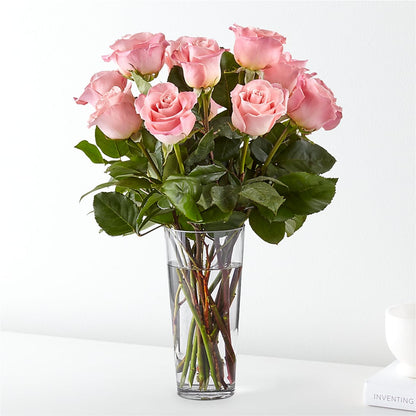 Long Stem Pink Rose Bouquet –  Charming Petals, Dracut MA