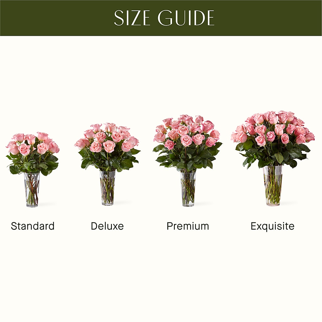 Long Stem Pink Rose Bouquet –  Charming Petals, Dracut MA