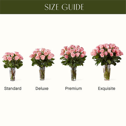 Long Stem Pink Rose Bouquet –  Charming Petals, Dracut MA