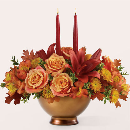 Harvest Table Centerpiece –  Charming Petals, Dracut MA