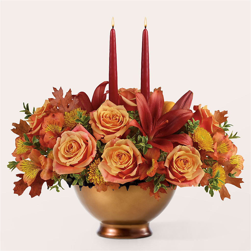 Harvest Table Centerpiece –  Charming Petals, Dracut MA