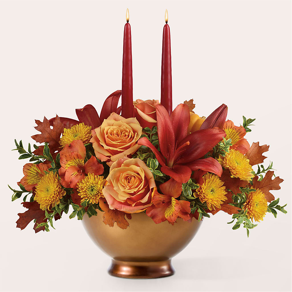 Harvest Table Centerpiece –  Charming Petals, Dracut MA