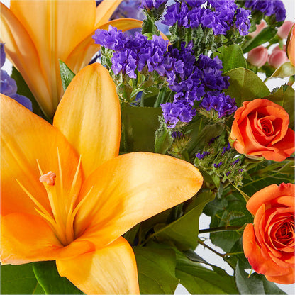 Radiant Citrus Bouquet –  Charming Petals, Dracut MA
