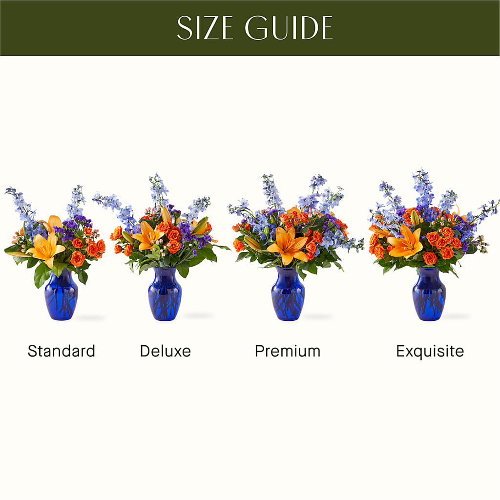 Radiant Citrus Bouquet –  Charming Petals, Dracut MA