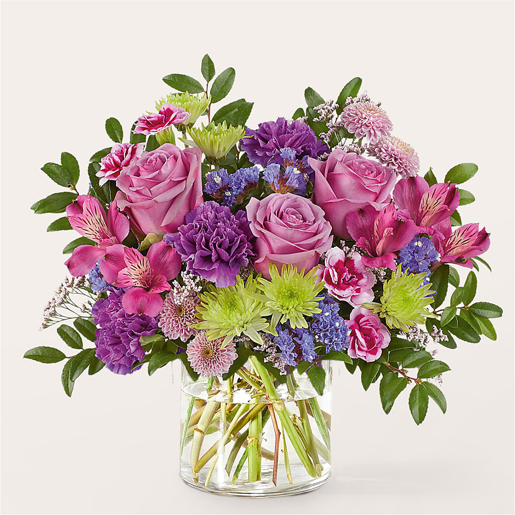 Glass Half Full Bouquet –  Charming Petals, Dracut MA