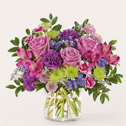 Glass Half Full Bouquet –  Charming Petals, Dracut MA