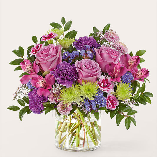 Glass Half Full Bouquet –  Charming Petals, Dracut MA