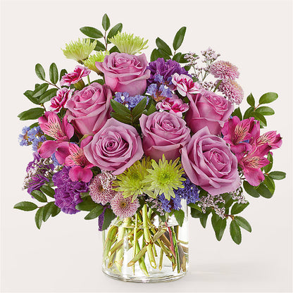 Glass Half Full Bouquet –  Charming Petals, Dracut MA