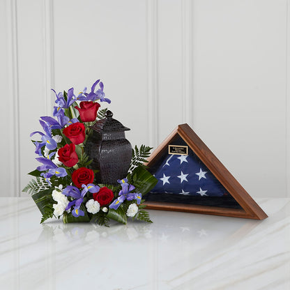 Patriotic Tribute Arrangement –  Charming Petals, Dracut MA