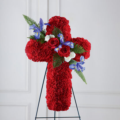 Faithful Hero Floral Cross –  Charming Petals, Dracut MA