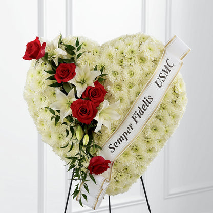 Heartfelt Hero Standing Heart –  Charming Petals, Dracut MA