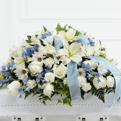 Tender Treasure Casket Spray –  Charming Petals, Dracut MA