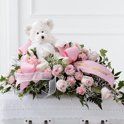 Touch of Sympathy Casket Spray –  Charming Petals, Dracut MA