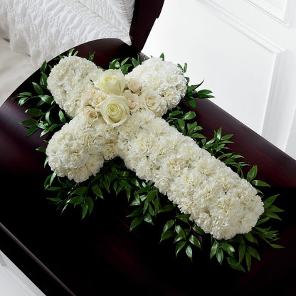 Peaceful Memories Casket Spray (Standard) –  Charming Petals, Dracut MA