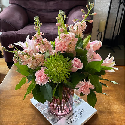 Pretty in Pink Bouquet –  Charming Petals, Dracut MA