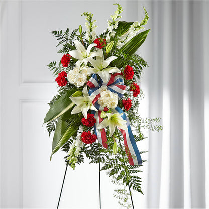 Stars of Life Standing Spray –  Charming Petals, Dracut MA
