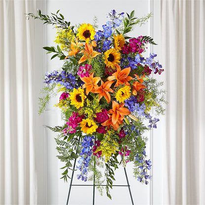 Sunlit Memories Standing Spray (Standard) –  Charming Petals, Dracut MA