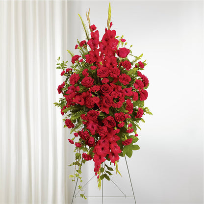 From the Heart Standing Spray –  Charming Petals, Dracut MA