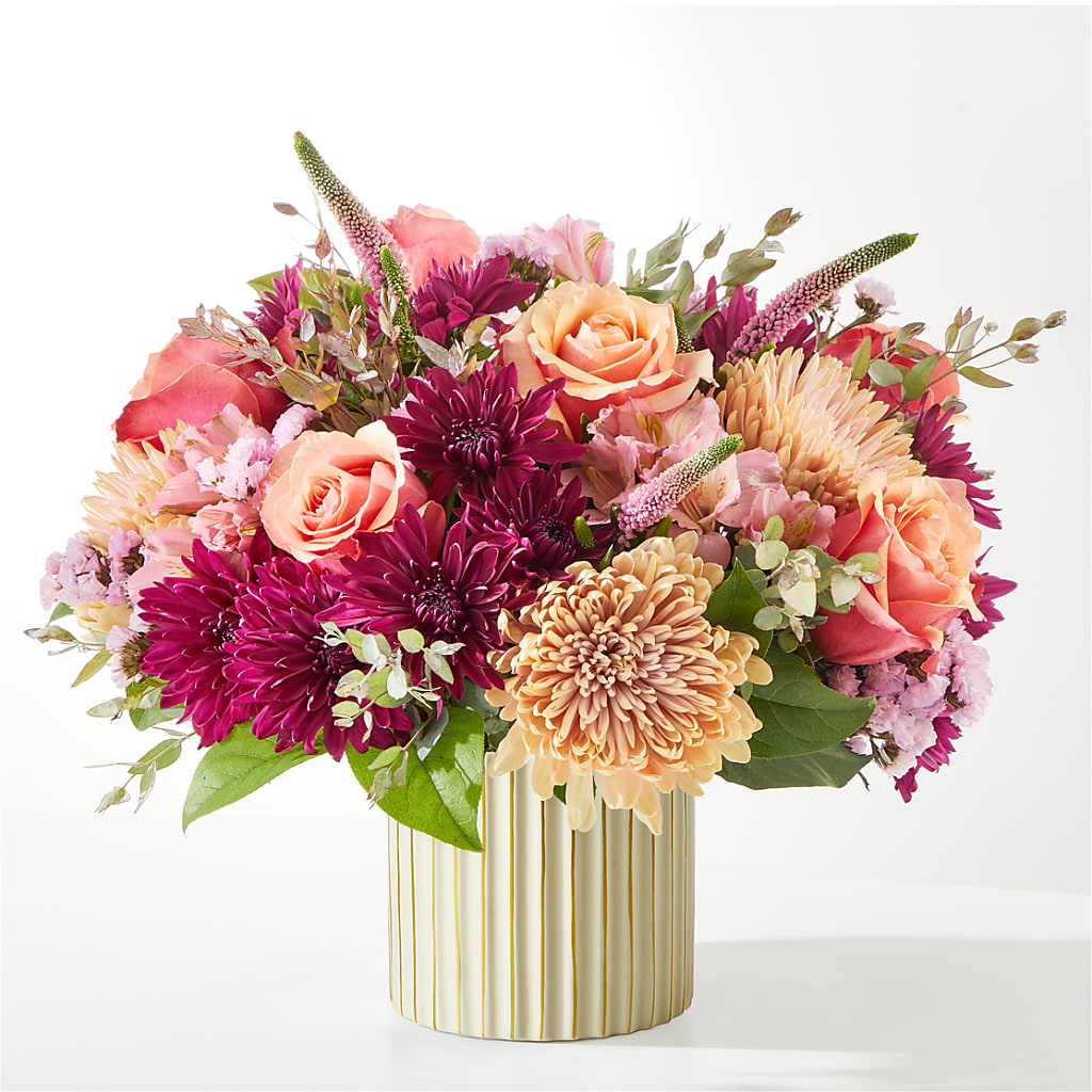 Berry Cobbler Bouquet with Ivory Vase –  Charming Petals, Dracut MA